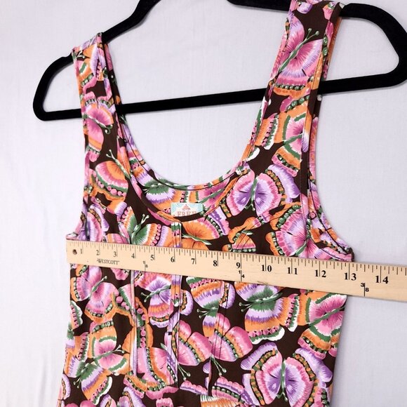 Free People Mini Swing Dress Womens Small Butterfly All Over Print Sleeveless - Picture 6 of 14